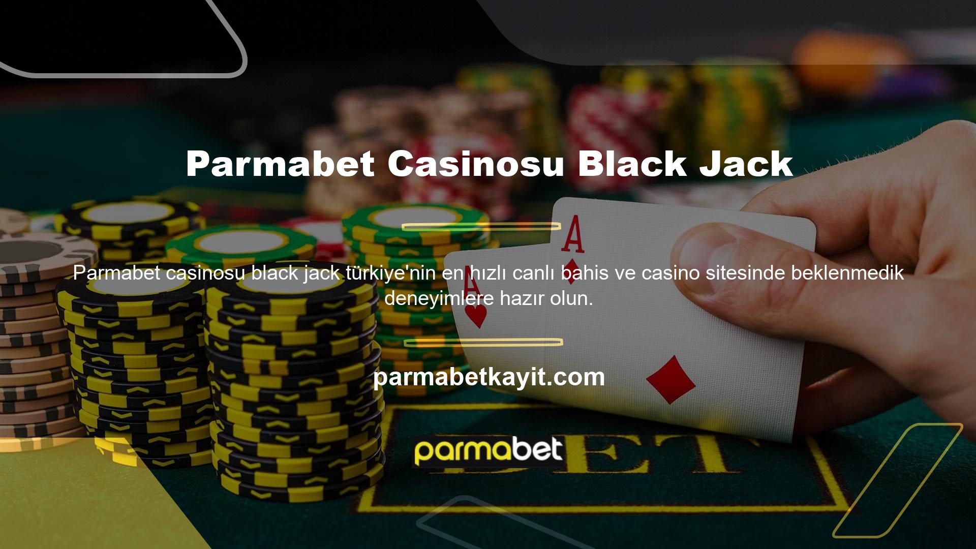 Canlı casino lobisinde Parmabet casino Black Jack'ine Türk krupiyeler eşlik ediyor ve bu da oyunu bir adım öteye taşıyor